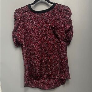 DR2 Black and Pink Patterned Blouse